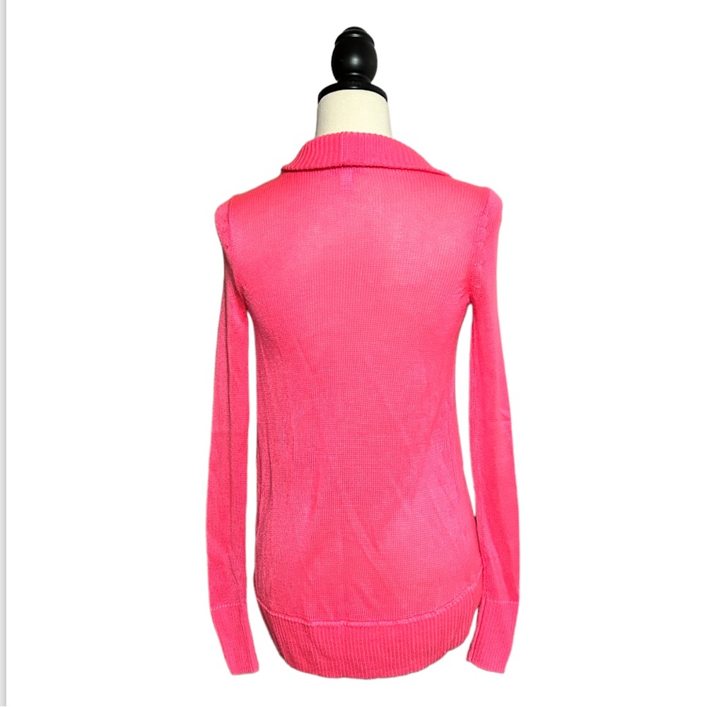 Super Soft Hot Pink Lilly Pulitzer Open Cardigan Sweater size XXS - Picture 5 of 5